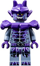 NEX102: Stone Stomper - Fully Cracked Open Chest and Legs, Open Mouth, Dark Purple Gargoyle Horns and Shoulder Pads Armor