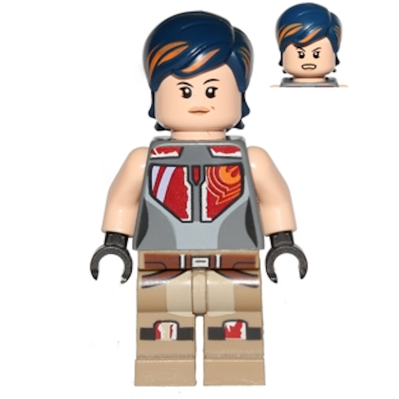 SW0616 Sabine Wren - Dark Blue with Orange Highlights Hair