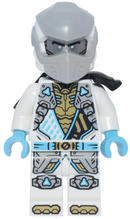 njo0939 Zane - Dragons Rising, Tunic with Shoulder Armor, Head Wrap, Scabbard