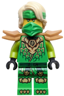 Njo1041 Lloyd - Dragons Rising, Tunic with Dragon Head, Hair, Wide Pearl Gold Shoulder Armor