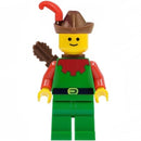 CAS284 Forestman - Red, Brown Hat, Red Feather, Quiver