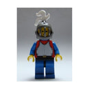 CAS190 Breastplate - Red with Blue Arms, Blue Legs with Black Hips, Dark Gray Grille Helmet, White Plume, Blue Plastic Cape
