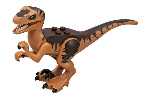 Raptor10 Medium Nougat Dinosaur Raptor / Velociraptor with Dark Brown Back