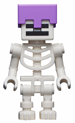 MIN065 Skeleton - Medium Lavender Helmet, Bent Arms