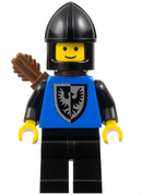 Cas301 Black Falcon - Black Legs, Black Chin-Guard, Shield Bottom Pointed, Quiver
