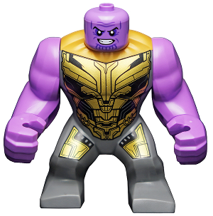 SH733 -  Thanos - Dark Bluish Gray Armor without Helmet