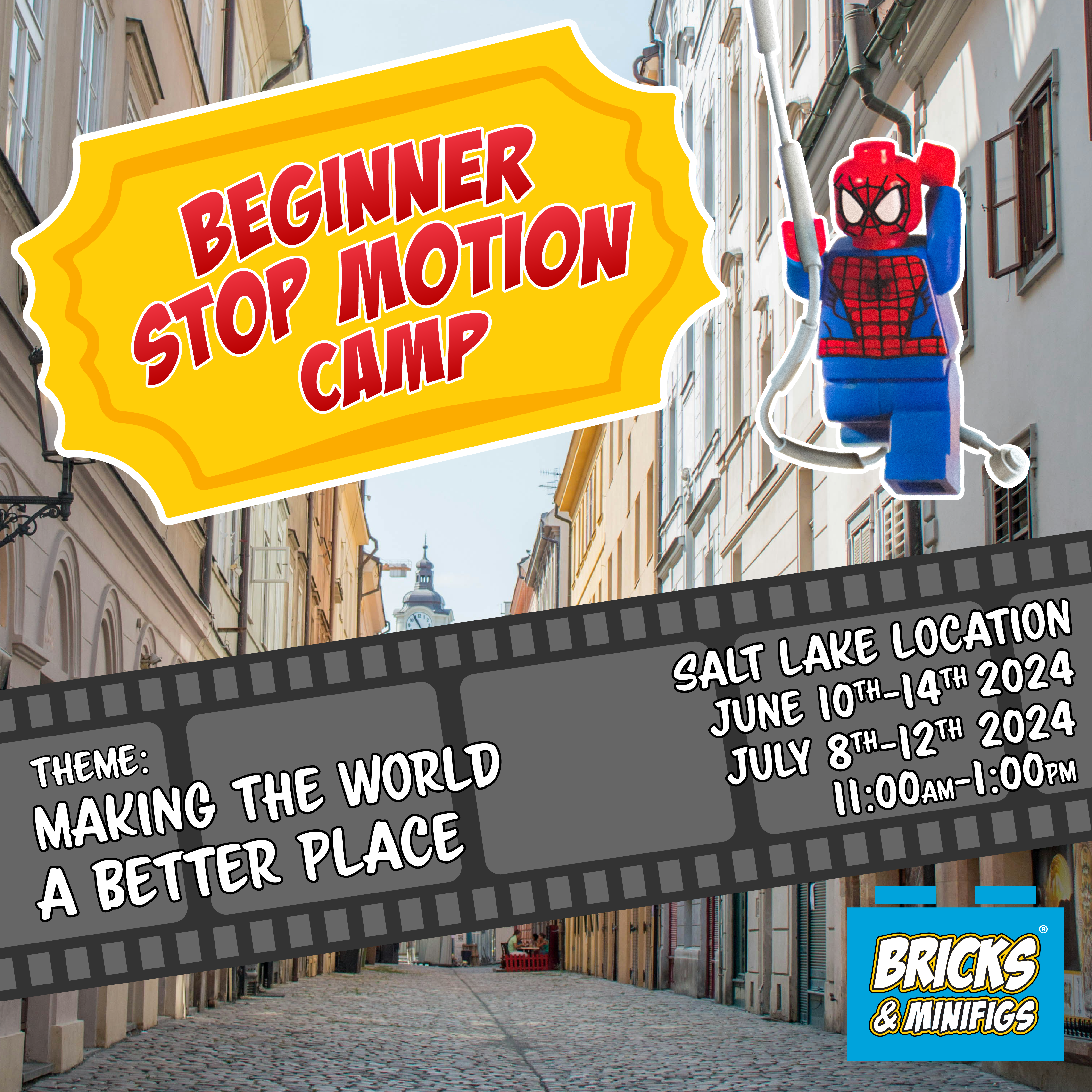 Beginner Stop Motion Camp: Summer 2024 - Making the World a Better Place (July 8-12 2024, 11:00 am - 1:00 pm, Salt Lake)