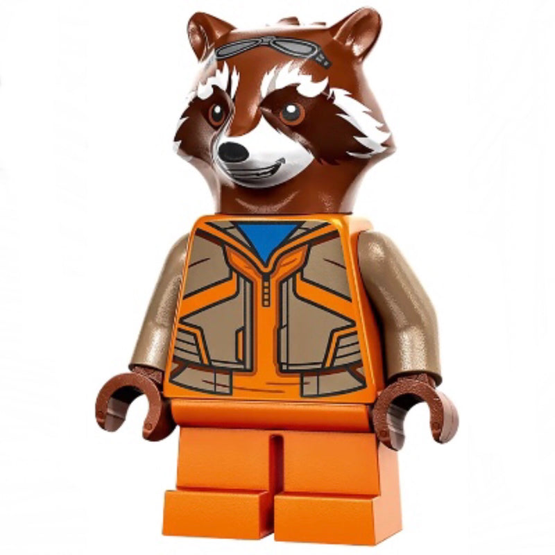 SH858 Rocket Raccoon - Orange and Dark Tan Outfit, Reddish Brown Head