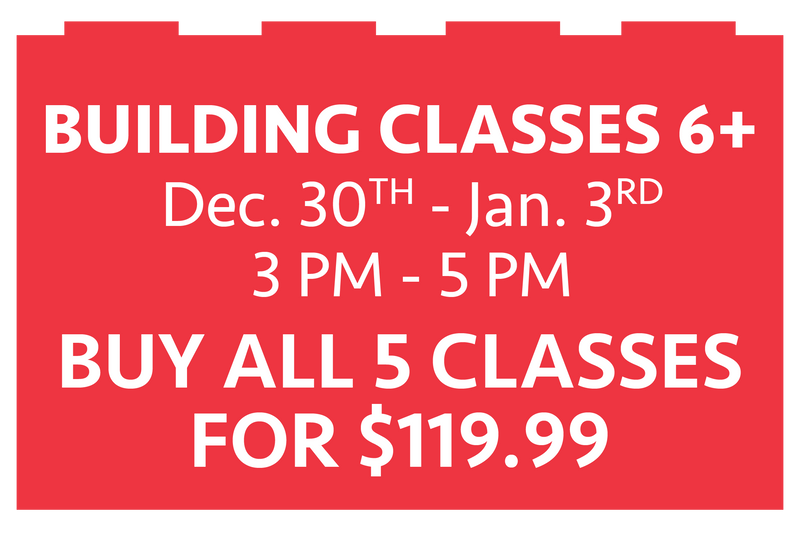 Beginner Building Camp: Winter 2024 - Building Techniques (All Week) (December 30th - January 3rd 2024, 3:00 pm - 5:00 pm, Bountiful)