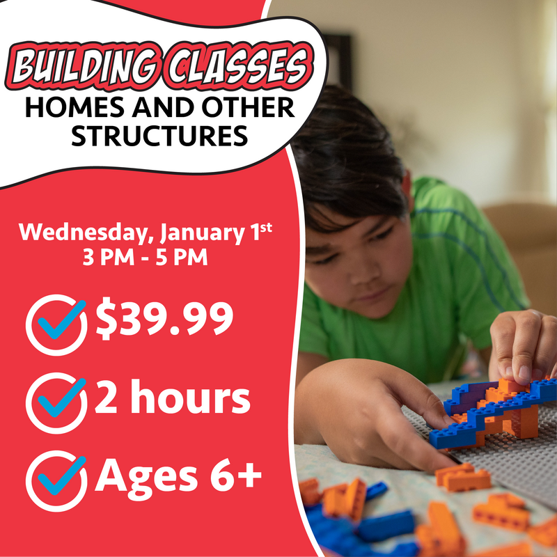 Beginner Building Camp: Winter 2024 - Homes & Structures January 1st 3:00 pm - 5:00 pm, Bountiful)