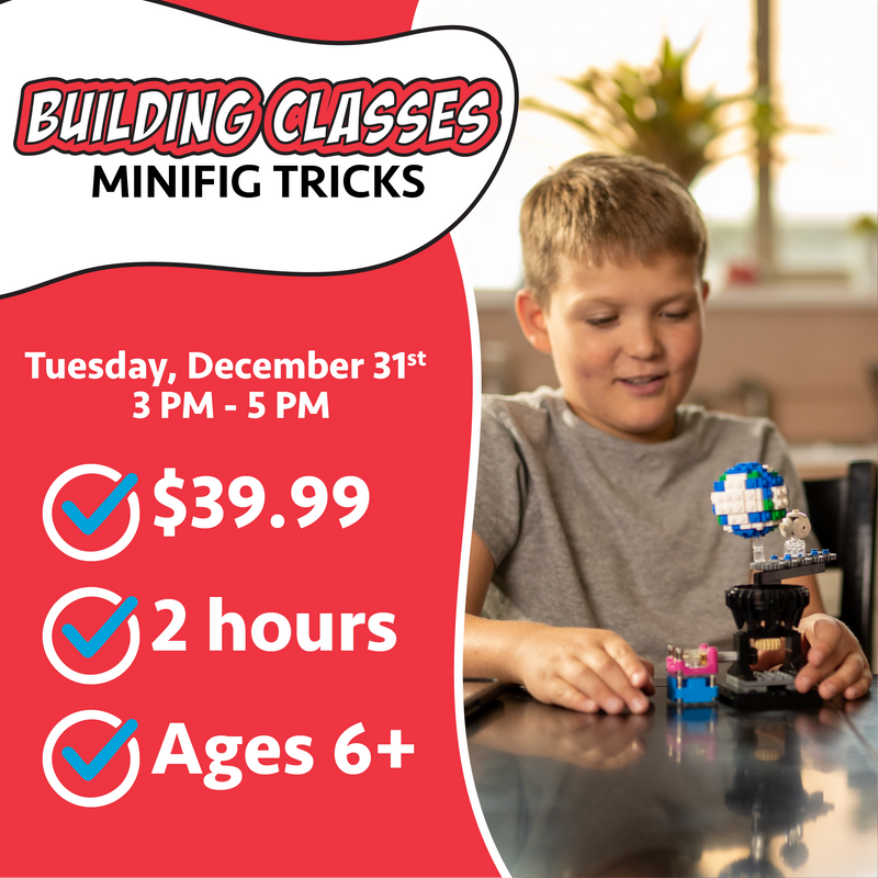 Beginner Building Camp: Winter 2024 - Minifigure Tricks December 31st 3:00 pm - 5:00 pm, Bountiful)