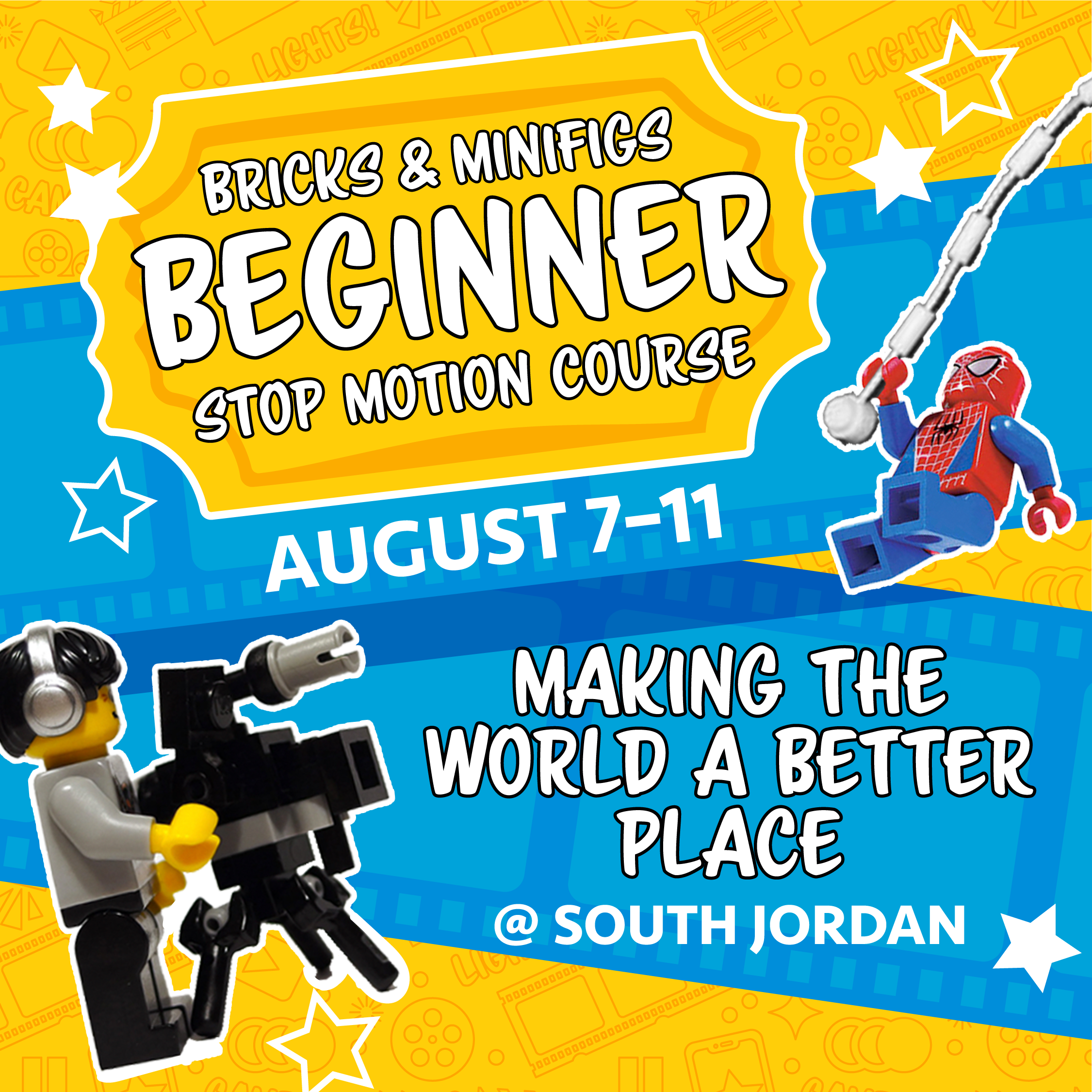 Beginner Stop Motion Camp: Summer 2023 - Making the World a Better Place (August 7th - 11th, 11:00 am - 1:00 pm, South Jordan Location)