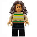 SH894 MJ (Michelle Jones) - Dark Tan Striped Shirt, Dark Brown Wavy Hair