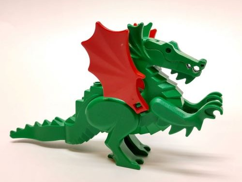 6129c03 Green Dragon, Classic with Red Wings