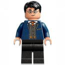 HP346 Harry Potter - Dark Blue Open Jacket over Gryffindor Cardigan Sweater, Black Legs