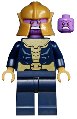 SH696 Thanos - Dark Blue Legs Plain, Dark Blue Arms, Pearl Gold Helmet