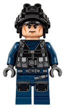 JW036: ACU Guard - Male, Black Aviator Cap with Black Night Vision Goggles, Light Nougat Head