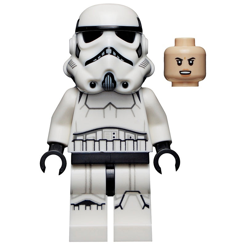 SW1168 Imperial Stormtrooper - Female, Dual Molded Helmet with Gray Squares on Back, Light Nougat Head, Angry Smile