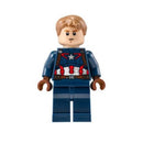 SH0184 Captain America - Dark Blue Suit with Reddish Brown Belt and Harness, Reddish Brown Hands, Hair, Dark Orange Eyebrows