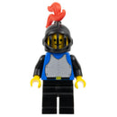 CAS231 Black Falcon,Breastplate - Blue with Black Arms, Black Legs, Black Grille Helmet, Red Plume