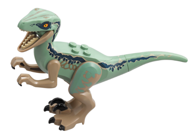 Raptor09 Dinosaur Raptor / Velociraptor with Sand Green Back (Jurassic World Blue)