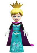 DP134: Elsa, Coronation Elsa - Dark Turquoise Dress, Black Sleeves and Magenta Cape (No Crown)