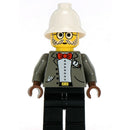 ADV033 Dr. Kilroy / Dr. Charles Lightning - Dark Gray Open Jacket, Black Legs, White Pith Helmet