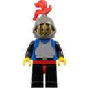 CAS181: Breastplate - Blue with Black Arms, Black Legs with Red Hips, Dark Gray Grille Helmet, Red Plume, Blue Plastic Cape