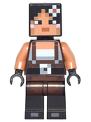 min035 Minecraft Skin 2 - Pixelated, Female with Flower and Suspenders