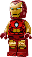SH1008 Iron Man - Dark Red and Gold Armor, Round Arc Reactor, Pearl Gold Arms, Helmet with Visor