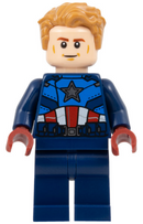 SH0908 Captain America - Dark Blue Suit, Dark Red Hands, Hair