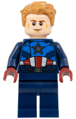 SH0908 Captain America - Dark Blue Suit, Dark Red Hands, Hair