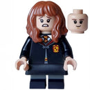 HP468 Hermione Granger - Gryffindor Robe Clasped, Black Skirt, Black Short Legs with Dark Bluish Gray Stripes, Open Mouth Scared / Closed Mouth Grin