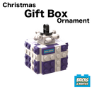 Christmas Gift Box Ornament - Dark Purple