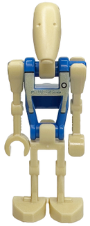 SW1338: Battle Droid Pilot - Blue Torso with Tan Insignia and Chest Badge, Angled Arm and Straight Arm