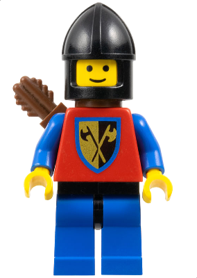 CAS288: Crusader Axe - Blue Legs with Black Hips, Black Chin-Guard, Quiver