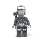 SH0066 War Machine - Dark Bluish Gray and Silver Armor with Backpack