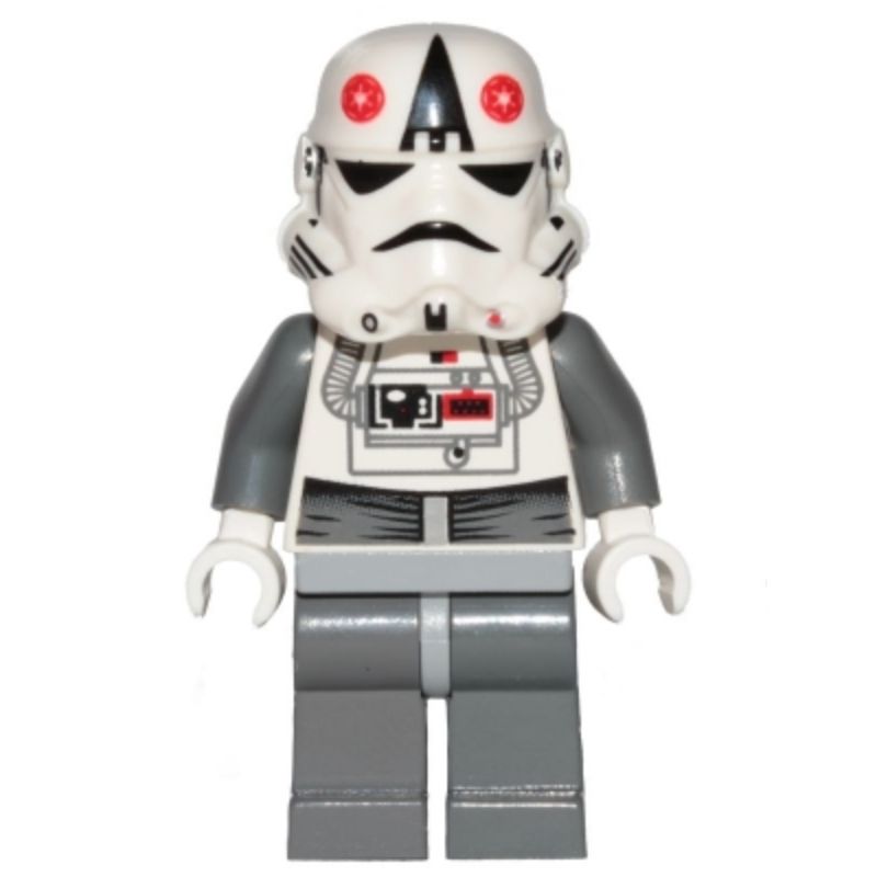 SW0177 AT-AT Driver - Red Imperial Logo, Bluish Grays, Black Head, Stormtrooper Helmet