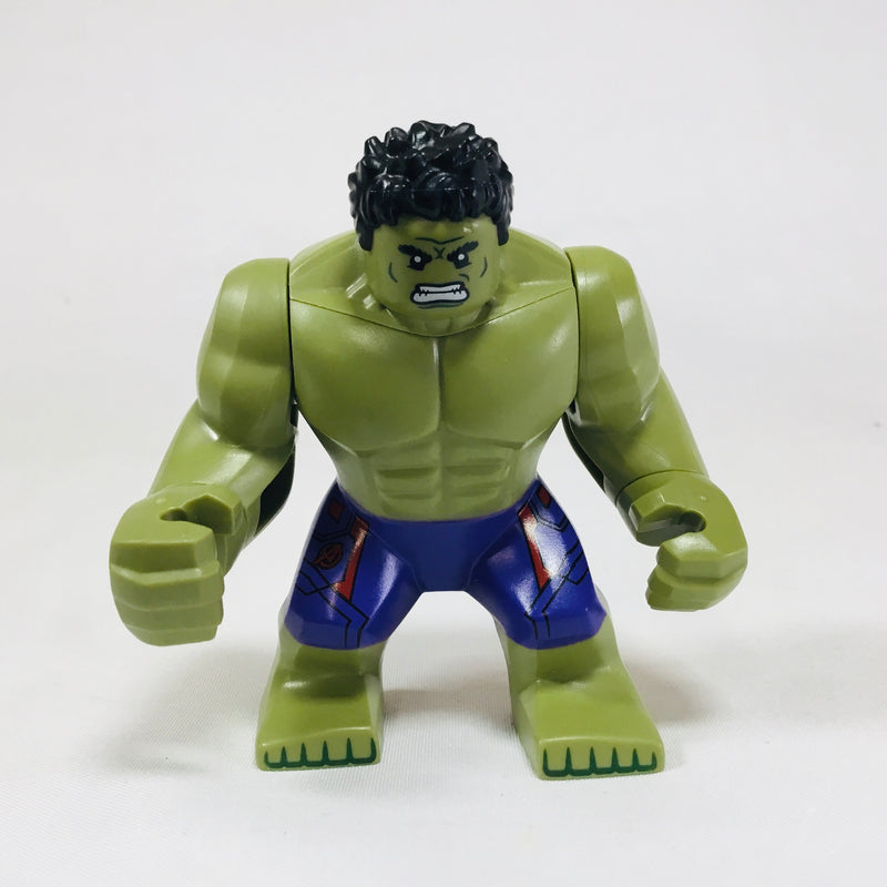 SH173 Hulk with Black Hair and Dark Purple Pants with Avengers Logo
