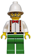 ADV006: Dr. Kilroy / Dr. Charles Lightning - White Shirt and Suspenders, Green Legs, White Pith Helmet