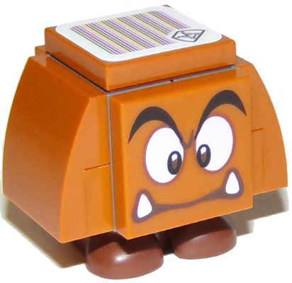 MAR0023 Goomba - Neutral, Dark Bluish Gray Interior Pieces