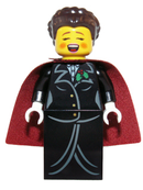 HOL064 Caroler, Male - Tuxedo Shirt and Gold Watch Fob