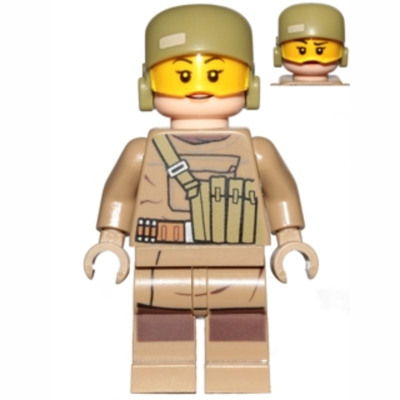 SW0853: Resistance Trooper (Female) - Dark Tan Hoodie Jacket, Ammo Pouch, Helmet without Chin Guard