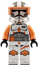 SW1233 Commander Cody, 212th Attack Battalion (Phase 2) - Orange Visor, Nougat Head, Helmet with Holes, Printed Legs