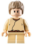 sw0159 Anakin Skywalker - Short Legs, Short Tousled Hair, Reddish Brown Belt
