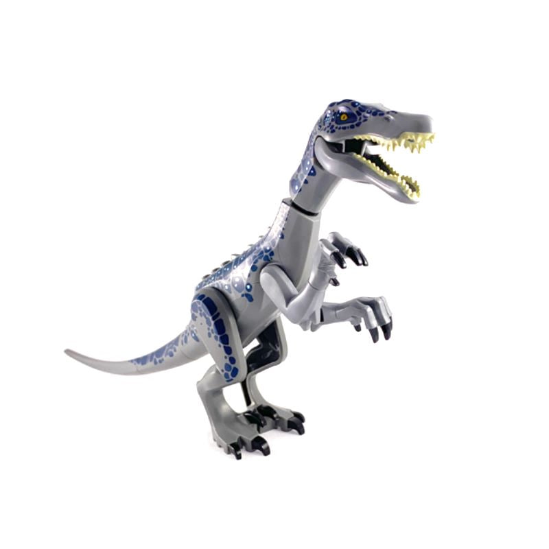 Baryonyx01 Dark Bluish Gray Dinosaur Baryonyx with Dark Blue and Metallic Light Blue Spots