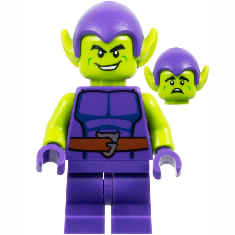 SH0957 Green Goblin - Lime Skin, Dark Purple Outfit, Medium Legs