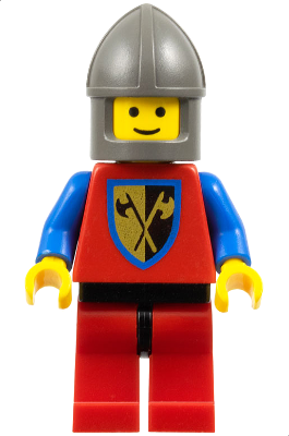 CAS110 Crusader Axe - Red Legs with Black Hips, Dark Gray Chin-Guard