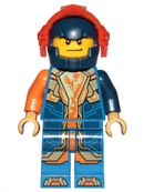 NEX134: Clay Moorington - Dark Blue Helmet, Trans-Neon Orange Visor