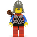 CAS165A Black Knights, Scale Mail - Red with Blue Arms, Red Legs with Black Hips, Dark Gray Neck-Protector, Quiver